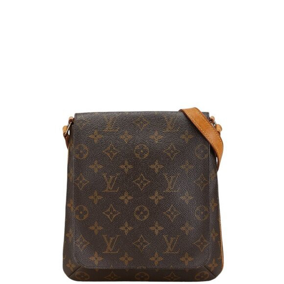 LOUIS VUITTON Brown Monogram Leather Shoulder Bag